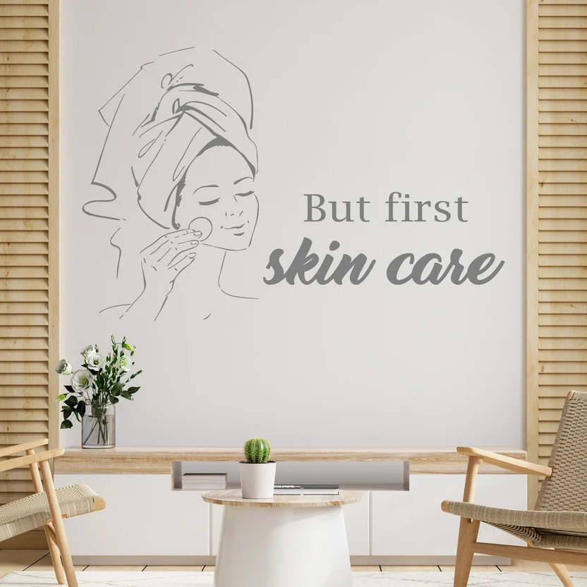Pa Salon Woman Face Wall Decal - огляд і ціна Skincare Quote