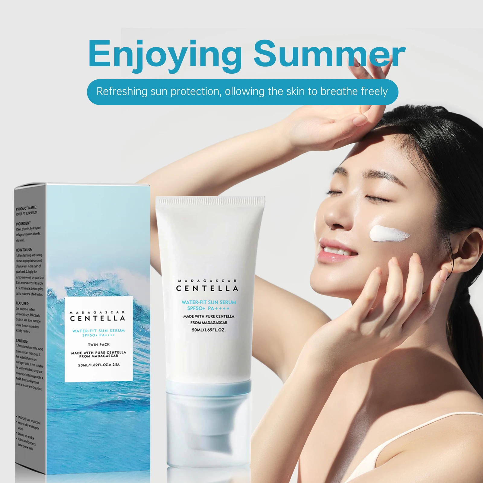 2/1pcs SPF50+ Sunscreen Cream  - огляд і ціна Skincare Basic
