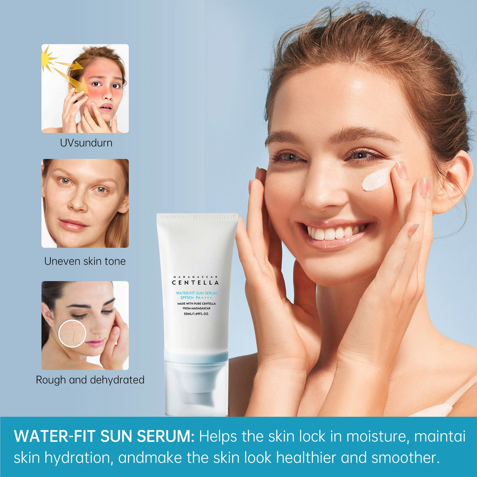 2/1pcs SPF50+ Sunscreen Cream  - огляд і ціна Skincare Basic