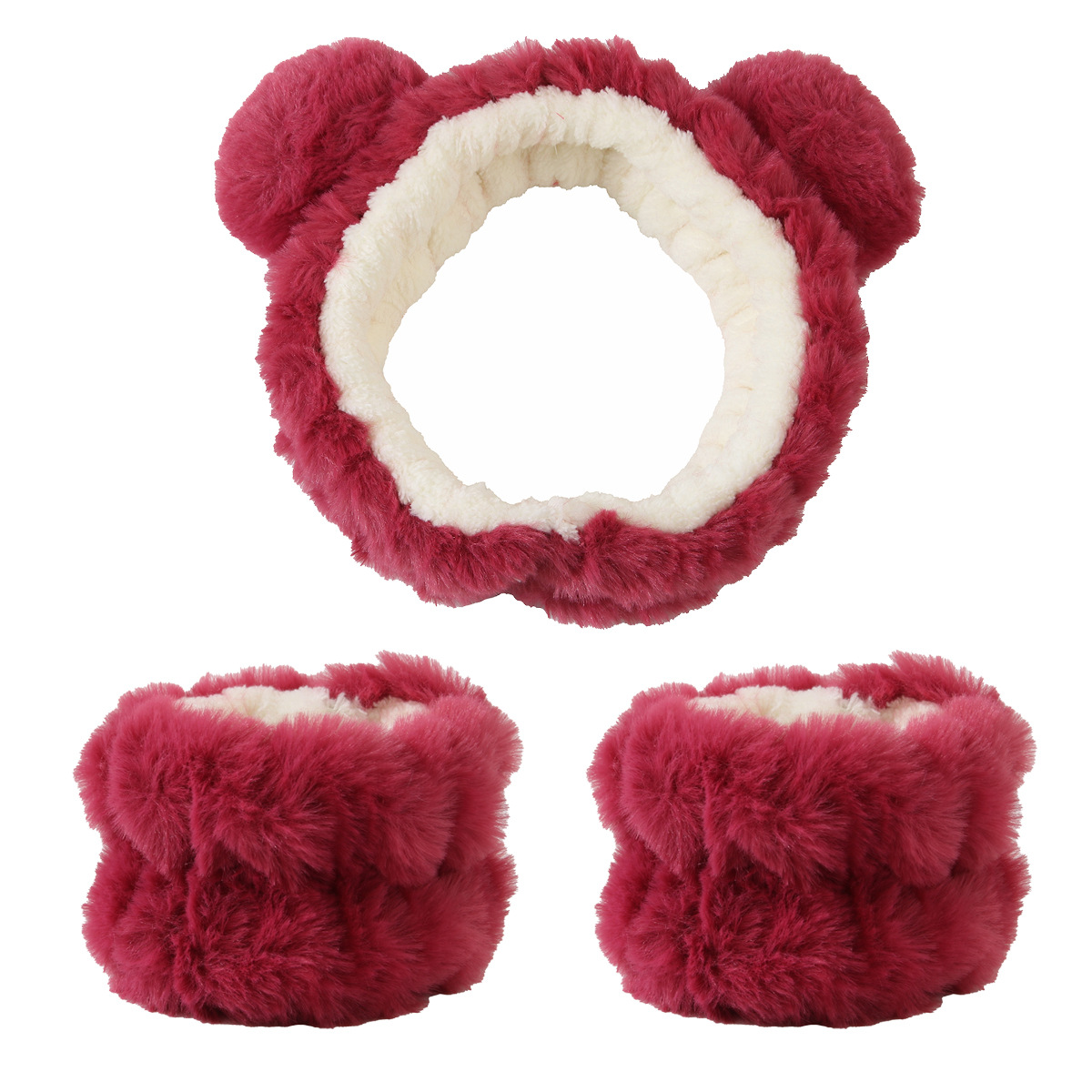 3pcs Cute Bear Headband Set Fl - огляд і ціна Skincare Animate