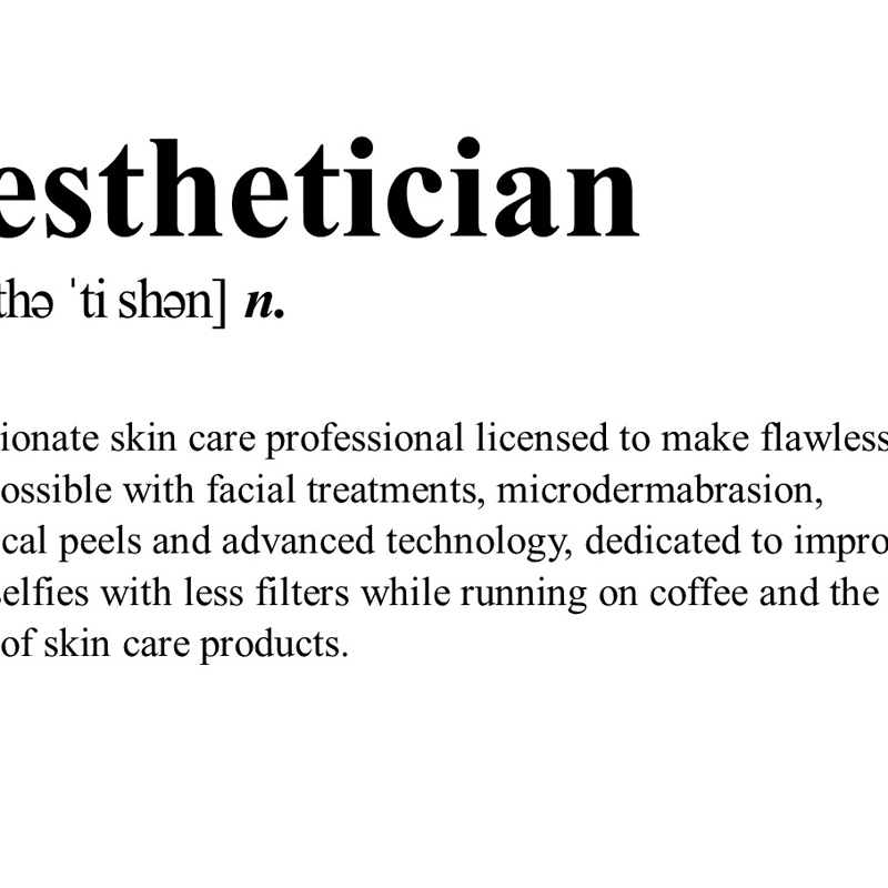 Aesthetician Definition Canvas - огляд і ціна Skincare Quote
